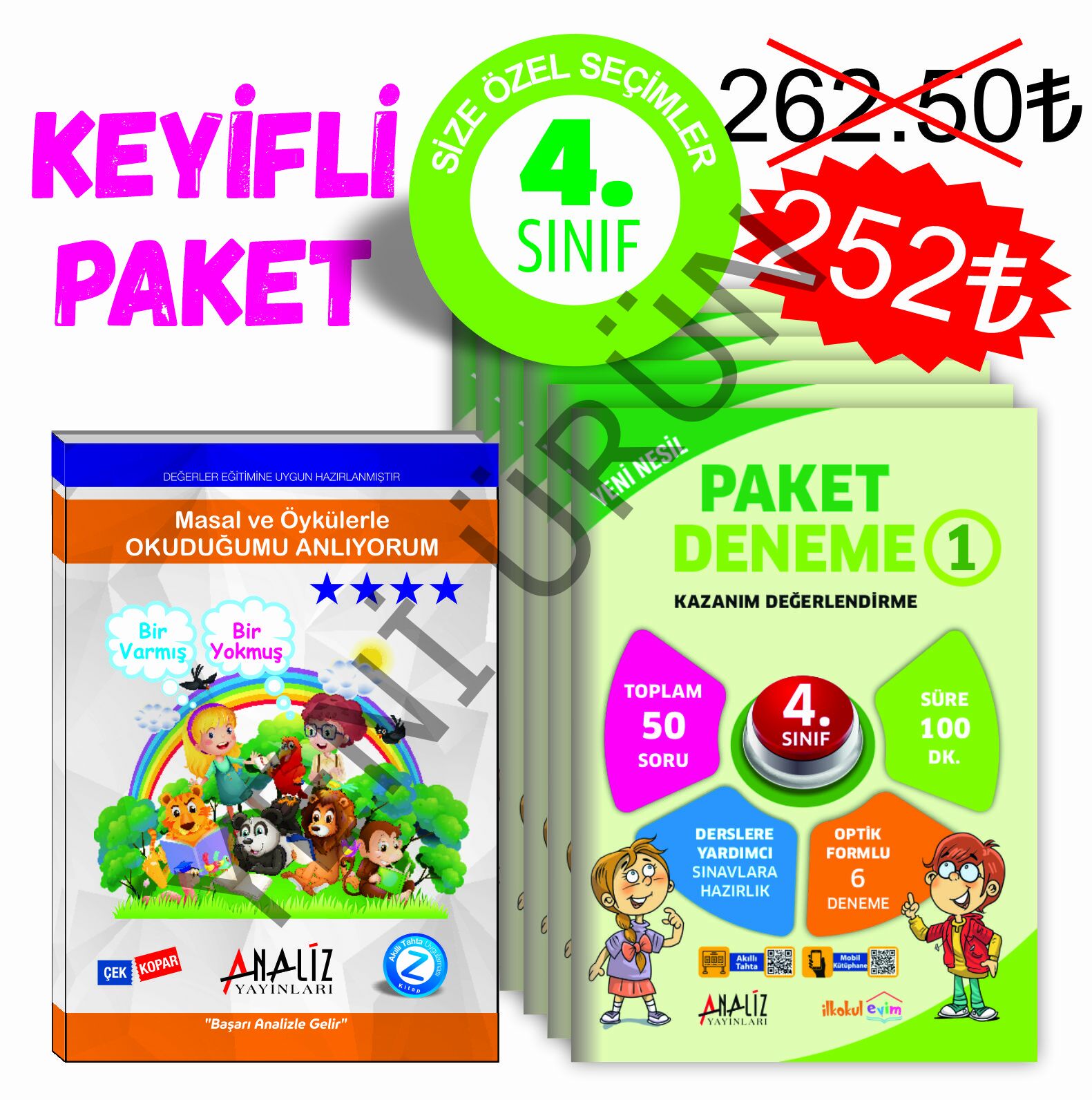 KEYİFLİ PAKET 4.SINIF (PAKET DENEME - MASAL VE ÖYKÜLERLE OKUDUĞUMU ANLIYORUM)