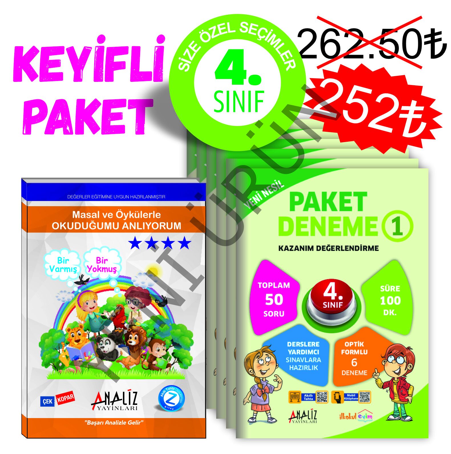 KEYİFLİ PAKET 4.SINIF (PAKET DENEME - MASAL VE ÖYKÜLERLE OKUDUĞUMU ANLIYORUM)