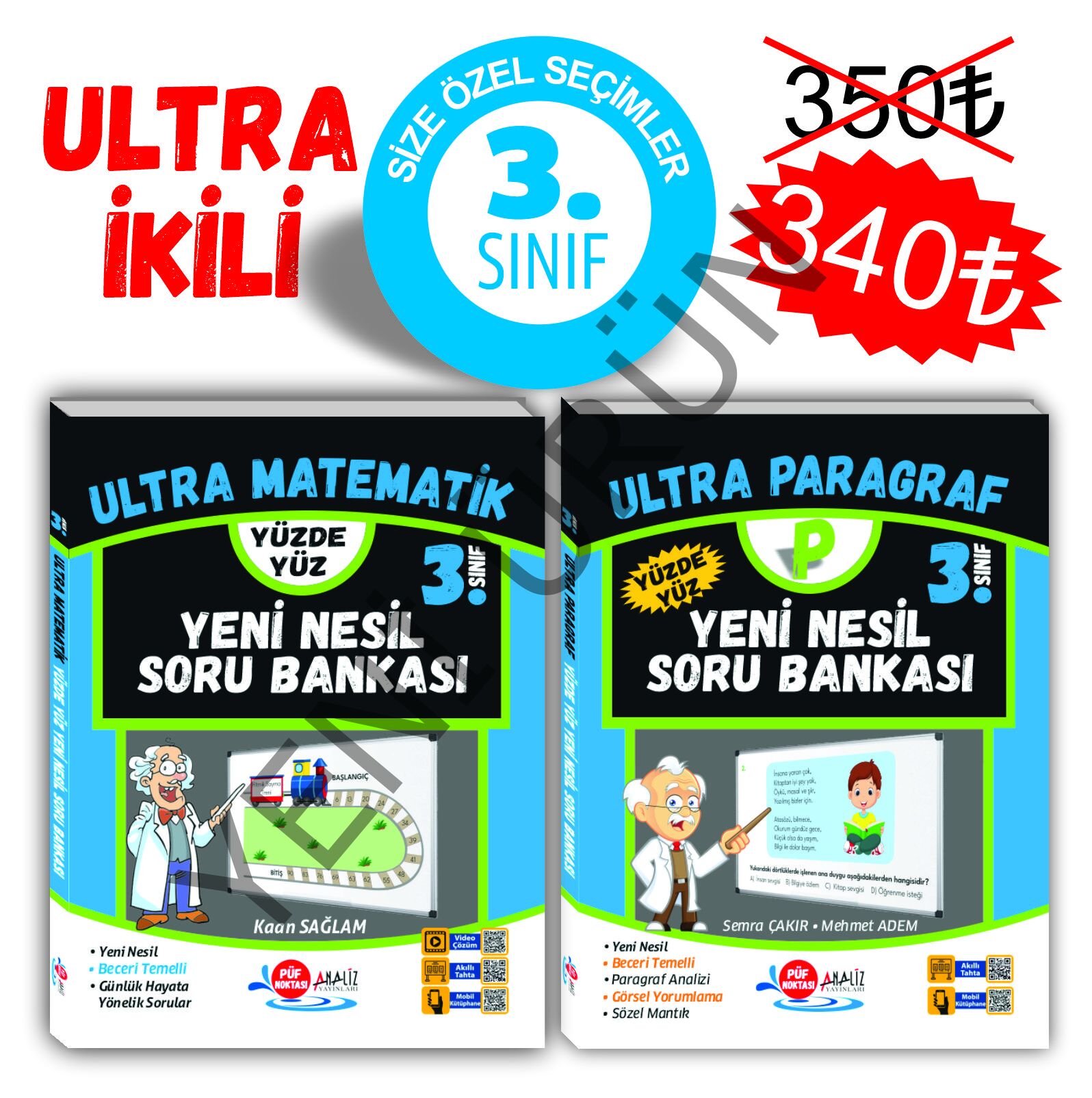 3.SINIF ULTRA 2'Lİ SET (MATEMATİK - PARAGRAF)