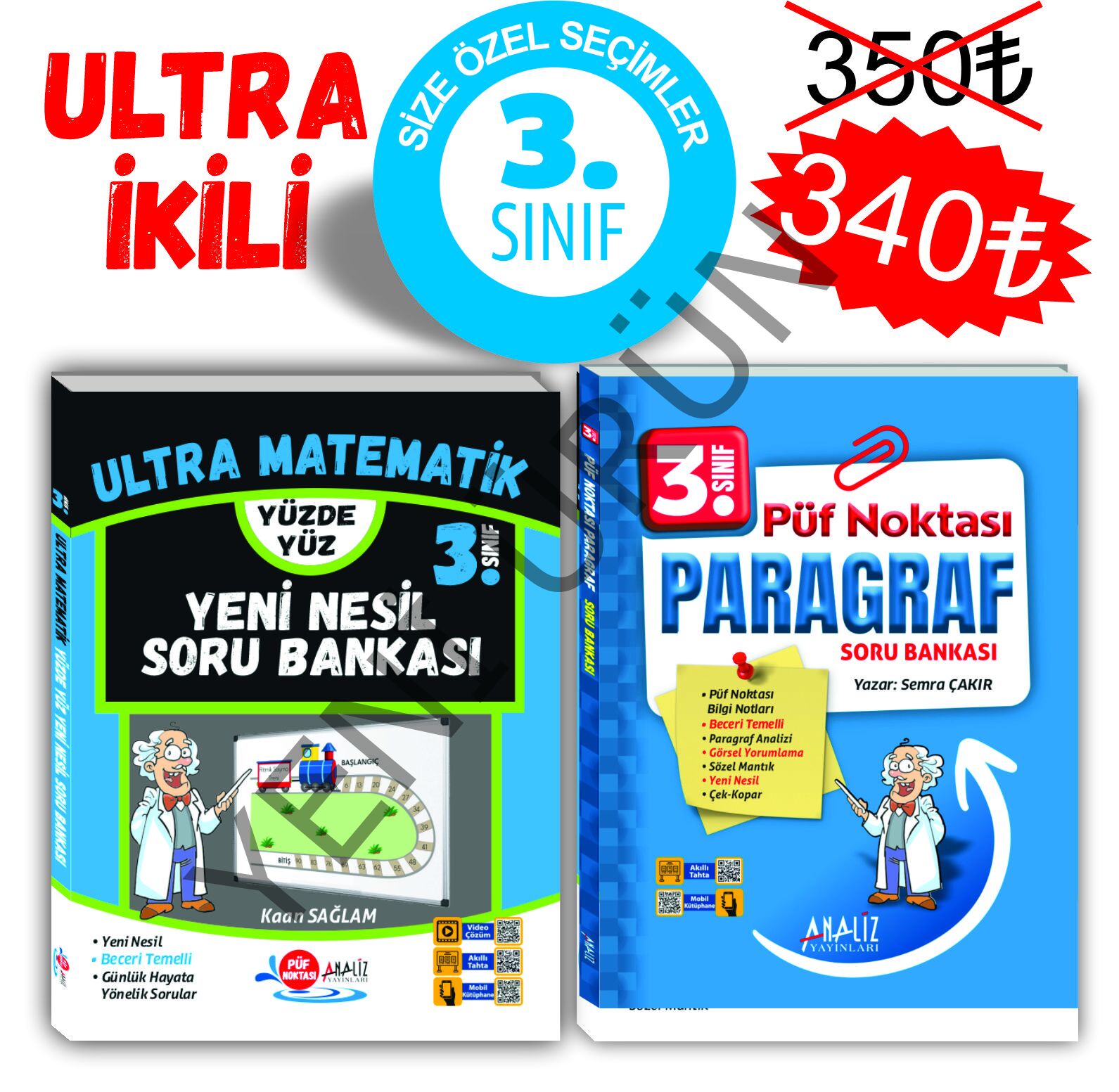 3.SINIF ULTRA 2'Lİ SET (MATEMATİK - PARAGRAF)