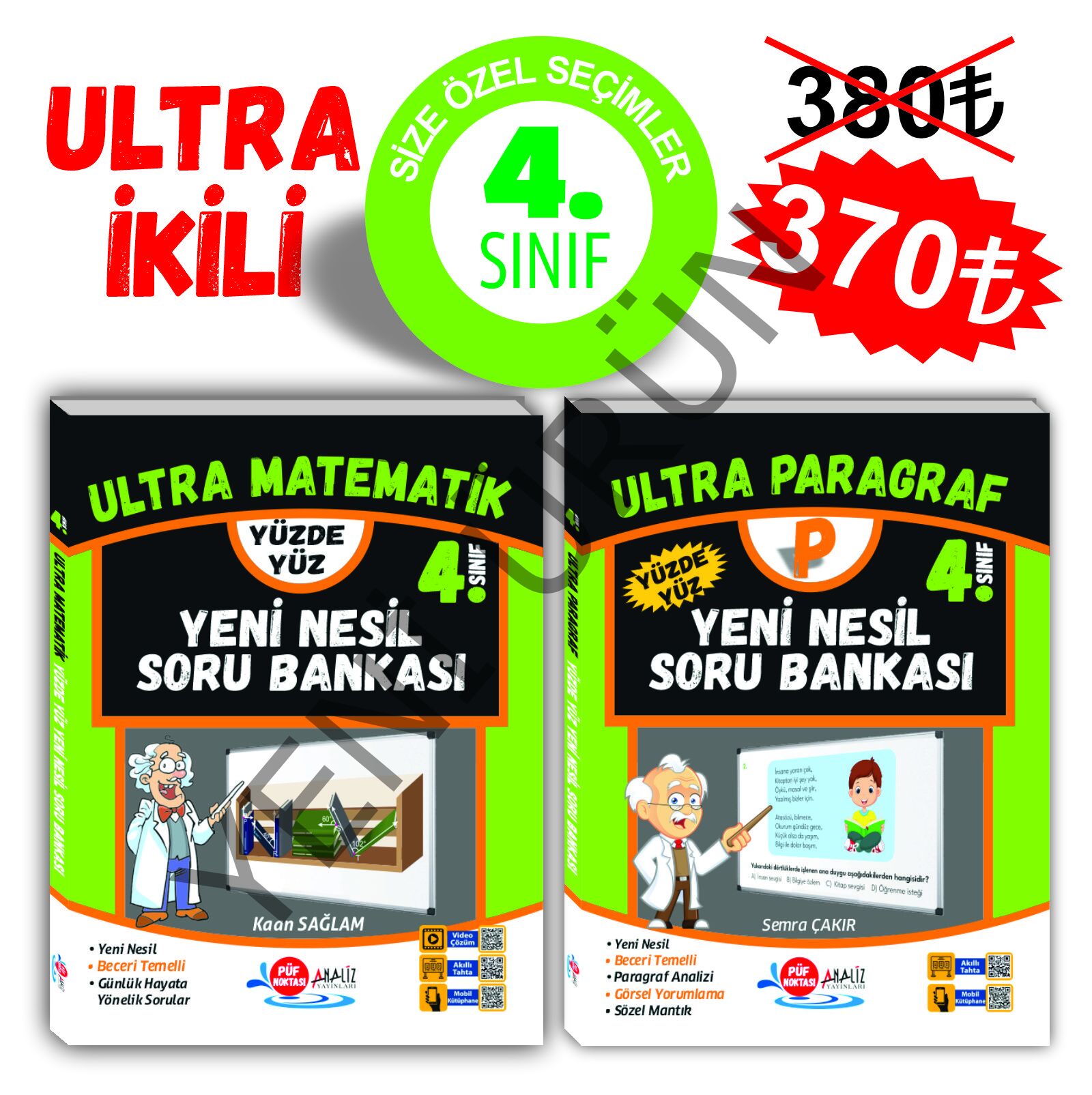 4.SINIF ULTRA 2'Lİ SET (MATEMATİK - PARAGRAF)