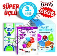 ANALİZ 3.SINIF SÜPER 3'LÜ (6'LI PAKET DENEME+YAPRAK TEST+SORU BANKASI)