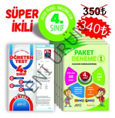 ANALİZ 4.SINIF SÜPER 2'Lİ  (6'LI PAKET DENEME+YAPRAK TEST)