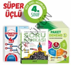 ANALİZ 4.SINIF SÜPER 3'LÜ  (6'LI PAKET DENEME+YAPRAK TEST+SORU BANKASI)