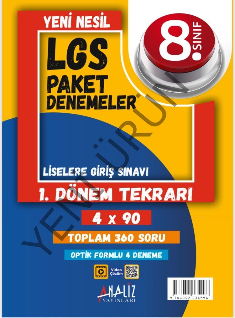 8.SINIF LGS 1.DÖNEM TEKRARI 4'LÜ PAKET DENEME