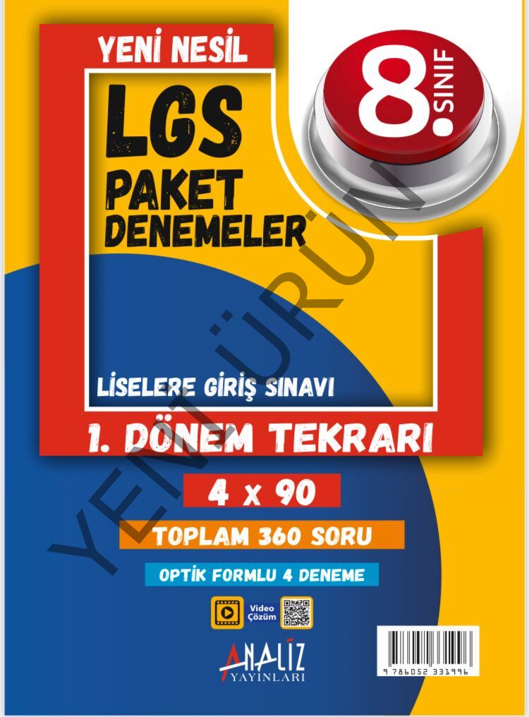 8.SINIF LGS 1.DÖNEM TEKRARI 4'LÜ PAKET DENEME