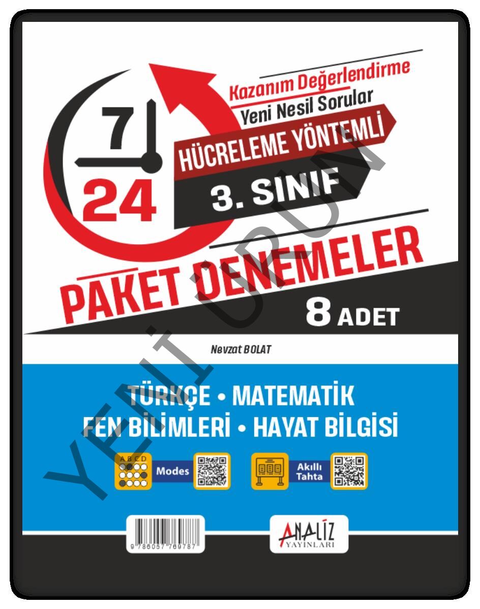 3.SINIF 7/24 HAFTALIK GENEL DEĞERLENDİRME SINAVI 8'Lİ