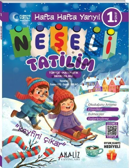 1.SINIF NEŞELİ YARIYIL TATİL KİTABI (OYUN KARTI HEDİYELİ) YENİ