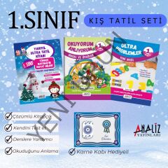 1.SINIF KIŞ TATİL SETİ (KIŞ TATİL+ MASAL ÖYKÜLER+ PROBLEMLER) NAZAR BONCUKLU KARNE KABI HEDİYELİ