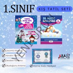 1.SINIF 2.KIŞ TATİL SETİ (YARIYIL TATİL+ HIZLI OKUMA) NAZAR BONCUK KARNE KABI HEDİYELİ