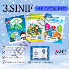 3.SINIF KIŞ TATİL SETİ ( YARIYIL TATİL+MASAL ÖYKÜ+PAKET DENEME) NAZAR BONCUKLUKARNE KABI HEDİYELİ
