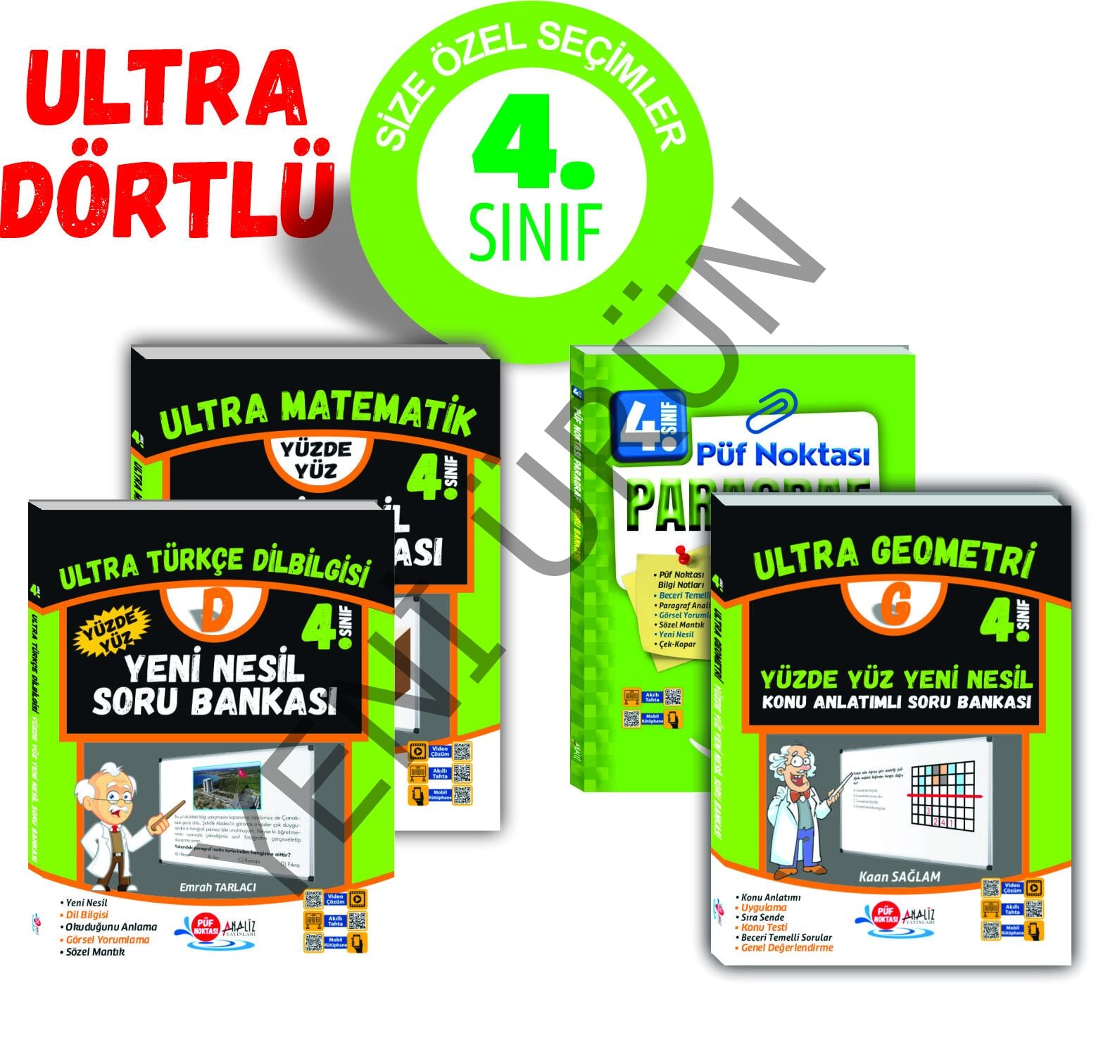 4.SINIF ULTRA 4'LÜ SET (MATEMATİK - PARAGRAF-GEO-T.D.BİLG.)