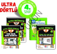 4.SINIF ULTRA 4'LÜ SET (MATEMATİK - PARAGRAF-GEO-T.D.BİLG.)