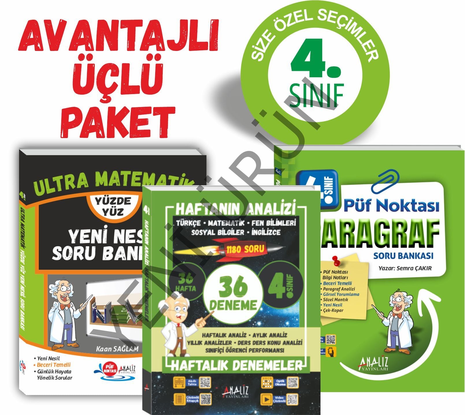 4.SINIF AVANTAJLI ÜÇLÜ SET (HAFTANIN ANALİZİ+PARAGRAF+MATEMATİK)