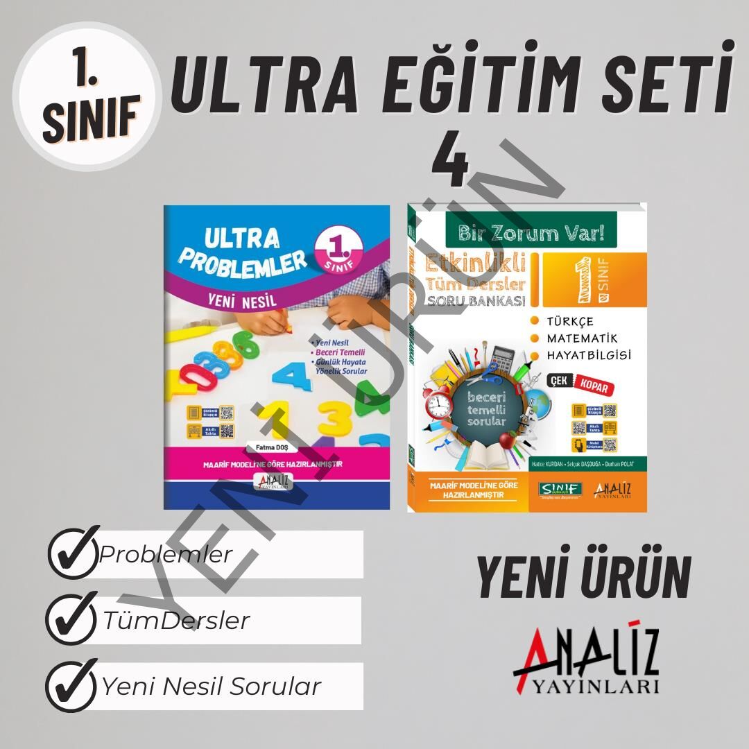 1.SINIF ULTRA EĞİTİM SETİ-4 (ETKİNLİKLİ SB.+PROBLEMLER)