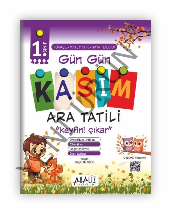 1.SINIF KASIM ARA  TATİL KİTABI