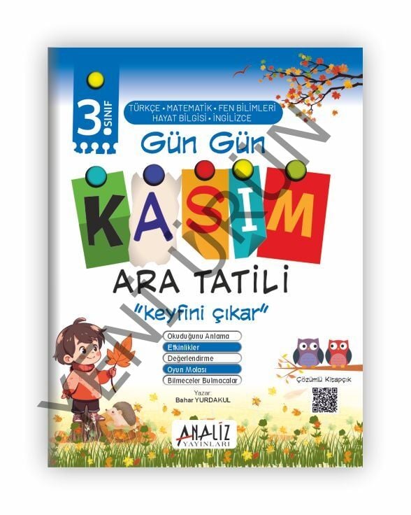 3.SINIF KASIM ARA TATİL KİTABI