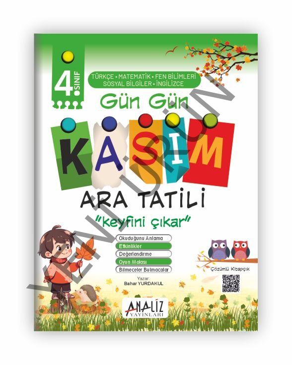 4.SINIF KASIM ARA TATİL KİTABI
