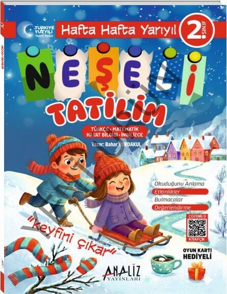 2.SINIF NEŞELİ YARIYIL TATİL KİTABI  (OYUN KARTI HEDİYELİ) YENİ