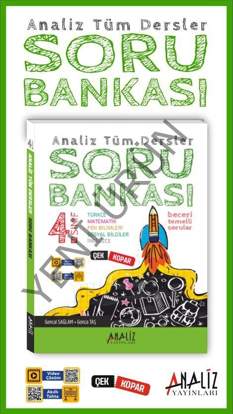 4.SINIF TÜM DERSLER SORU BANKASI (GENİŞ EBAT) YENİ
